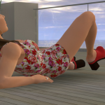 Girlvania 3D girl relaxing