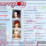 Cherry Dolls girl selection screen