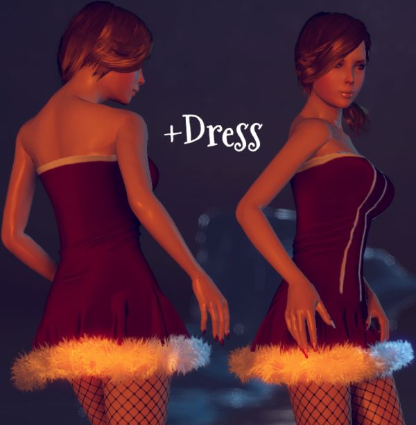 3DXChat Xmas updates party dress